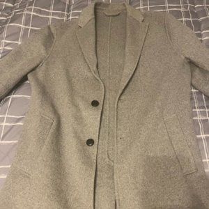Zara Mens Grey 3/4 Length Coat Size Small